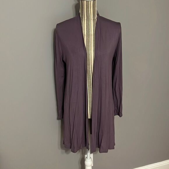 𝅺AZULES Long Purple Cardigan - Picture 1 of 7